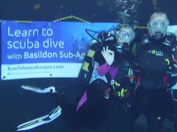 Thumbnail photo for Basildon Sub Aqua Club help raise funds for Radio Marsden in longest underwater broadcast