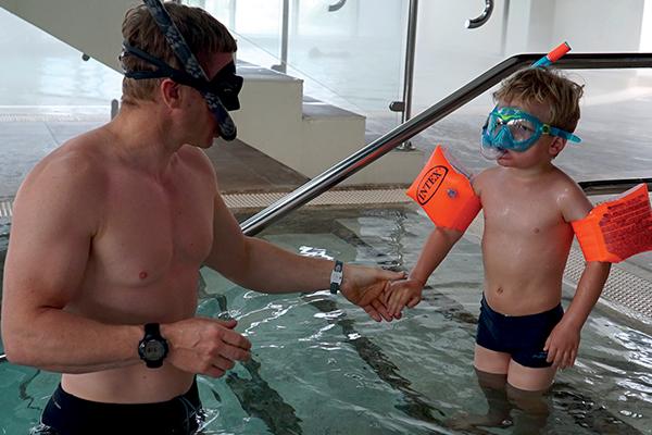 Thumbnail photo for First contact: Andy Torbet takes his son for his first snorkelling experience