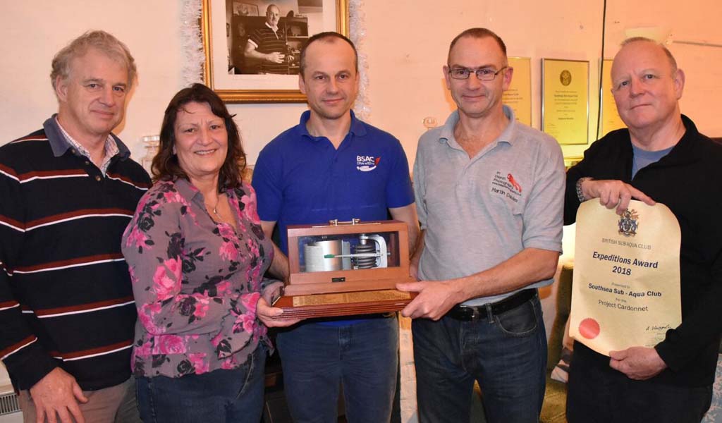 Southsea Sub-Aqua Club awarded BSAC Expedition Trophy