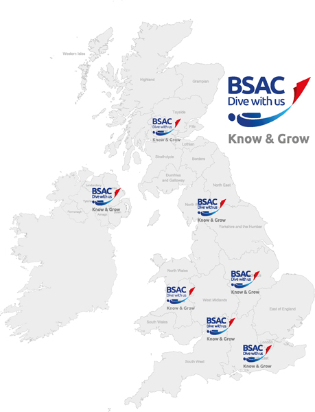 UK map Know and Grow workshops