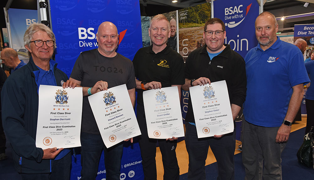BSAC First Class Diver awards 2023