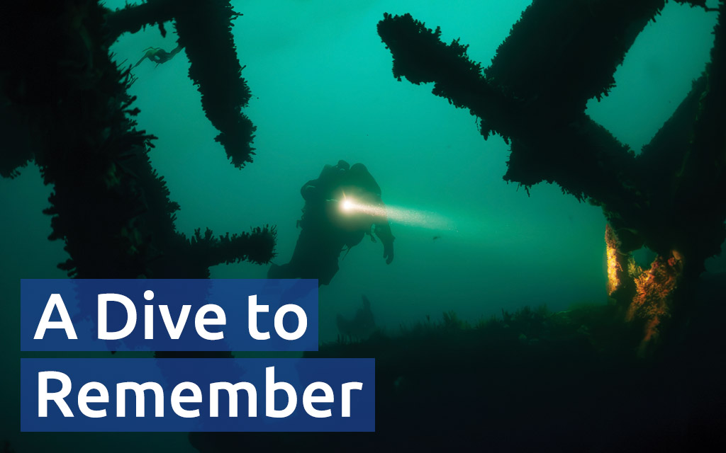 Nicky Baker investigates the sunken wreck of the USS Illinois