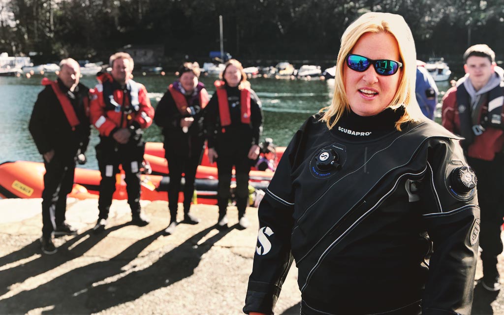 Michelle Haywood at a dive event