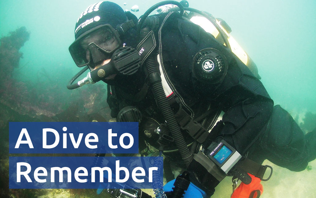 Nick Lyon participating in wreck diving