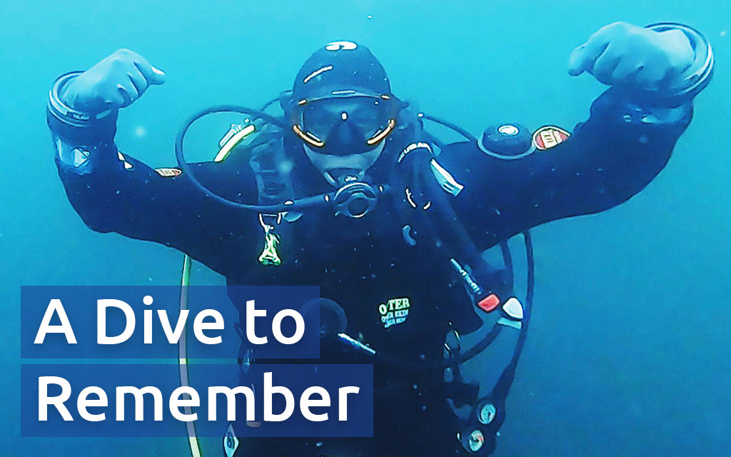 Michael Bolus diving the SS Ramsgarth wreck