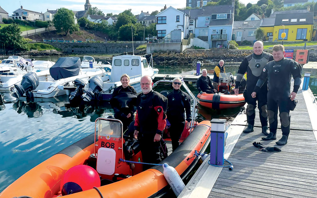 Castlereagh club members at port in the two club RIBs, ready to embark