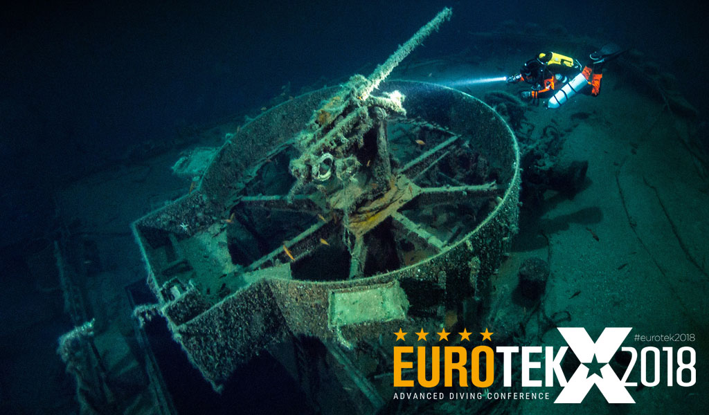 Get inspired at EUROTEK 2018 - feature image of technical diver on wreck