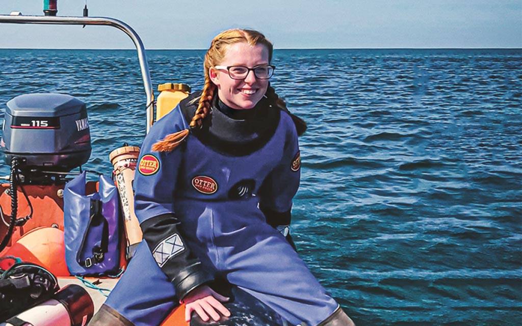 Amelia’s first time on a RIB, Rhosneigr 