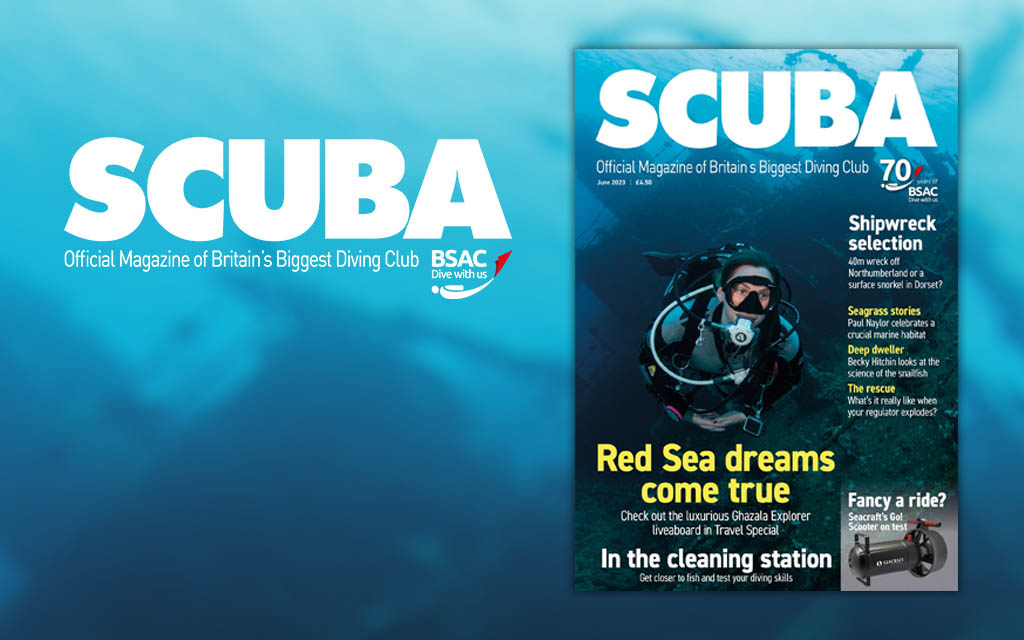 Front cover for iSCUBA magazine issue 136 