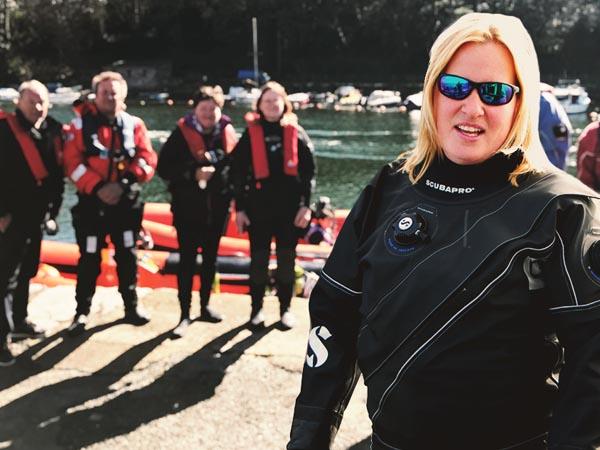 Michelle Haywood at a dive event 