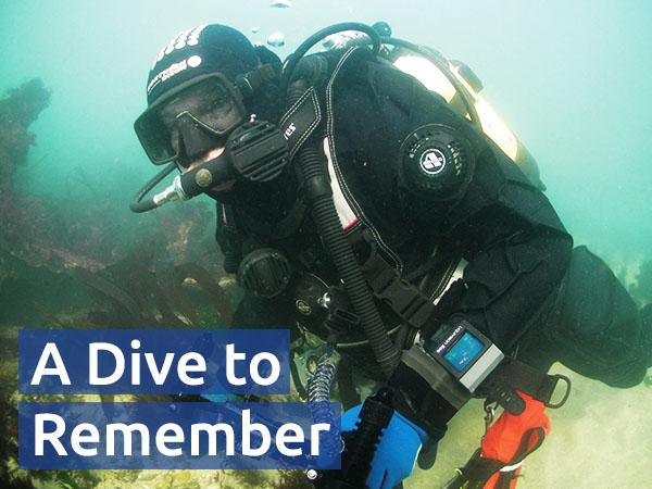 Nick Lyon participating in wreck diving