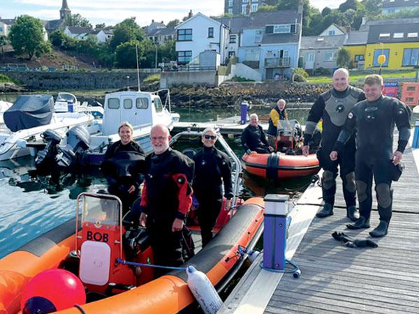 Castlereagh club members at port in the two club RIBs, ready to embark