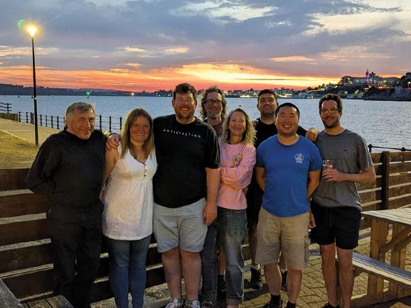 Yo-Han with friends and sunset at Plymouth enjoying a beautiful sunset