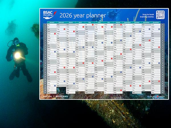 Thumbnail photo for Plan the year, dive the plan with the 2026 BSAC Year Planner