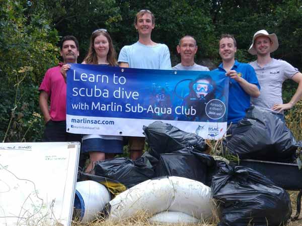 Marlin BSAC club underwater litterpicks and surveys