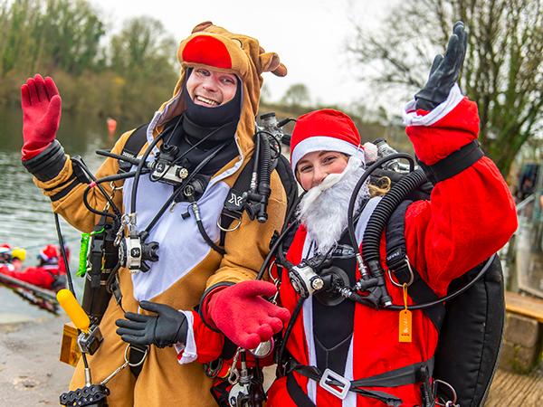 Thumbnail photo for Scuba Santas ready to dive in for charity at Vobster
