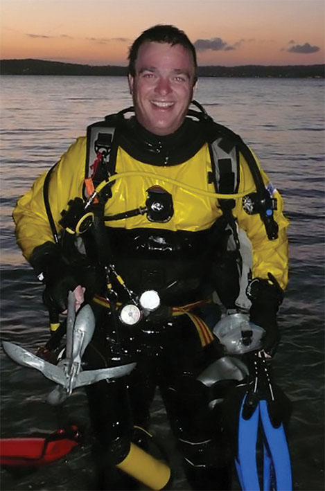 Iain Tindall post dive #147