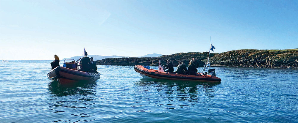 Full boats at Bach Island, annual Oban trip