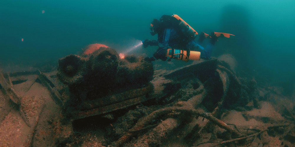 One of the winches of SS Snowdrop