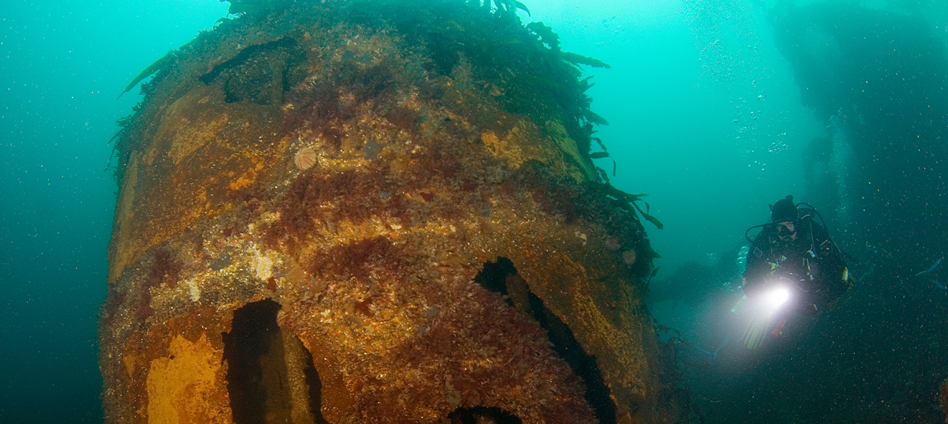 uk diving wreck boiler room