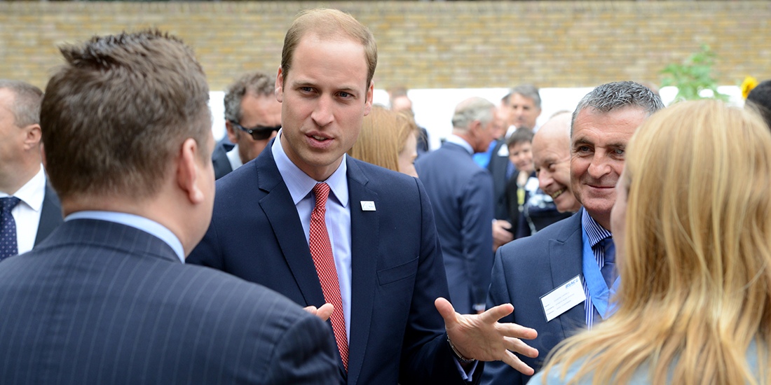 HRH The Duke of Cambridge meeting divers