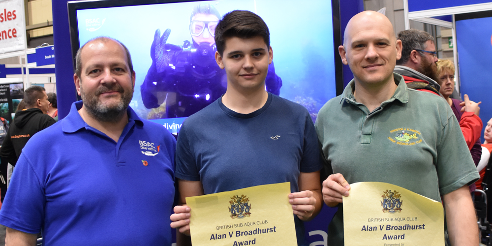 Jacob Byrne-Jones and Nick Stevens from Kingston and Elmbridge Snorkelling Club