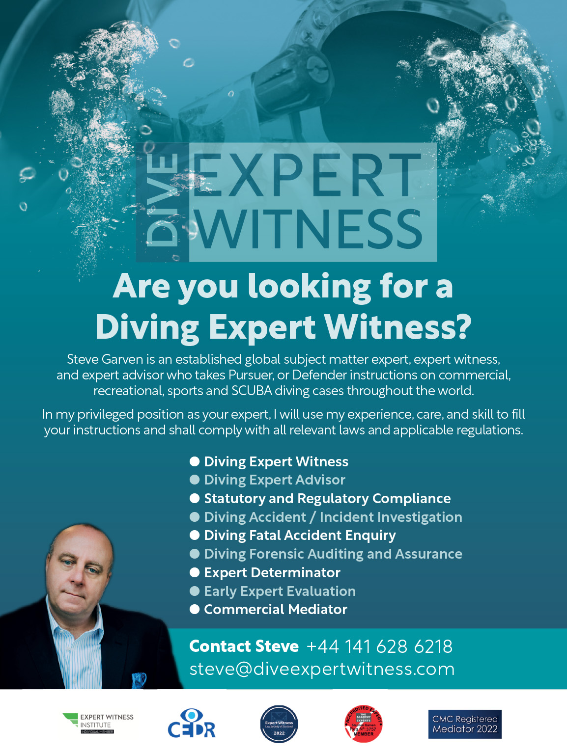 dive expert witness ad