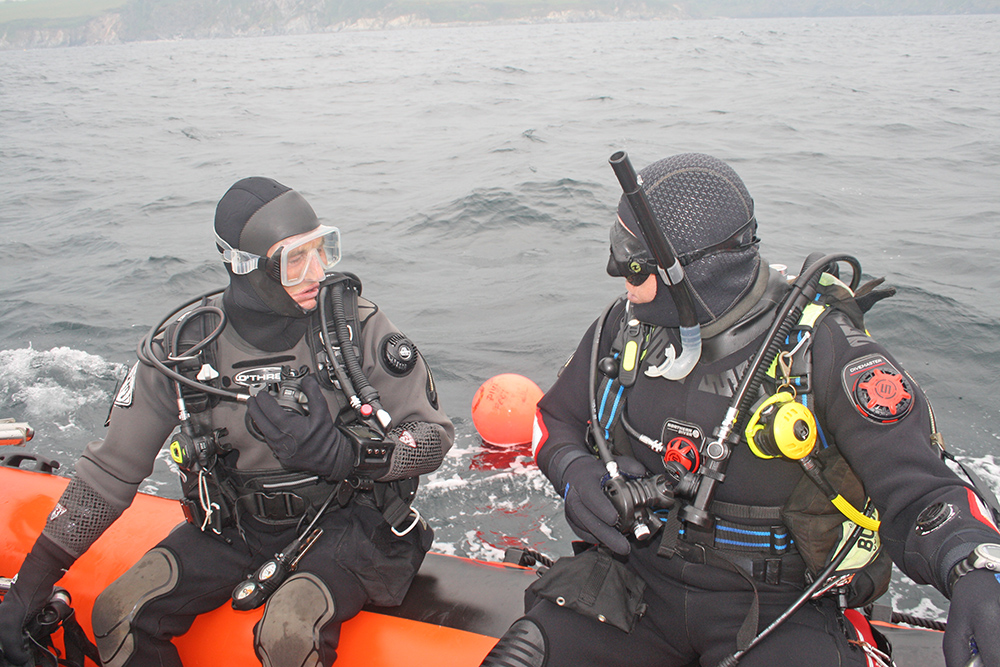 First scuba dive from a boat