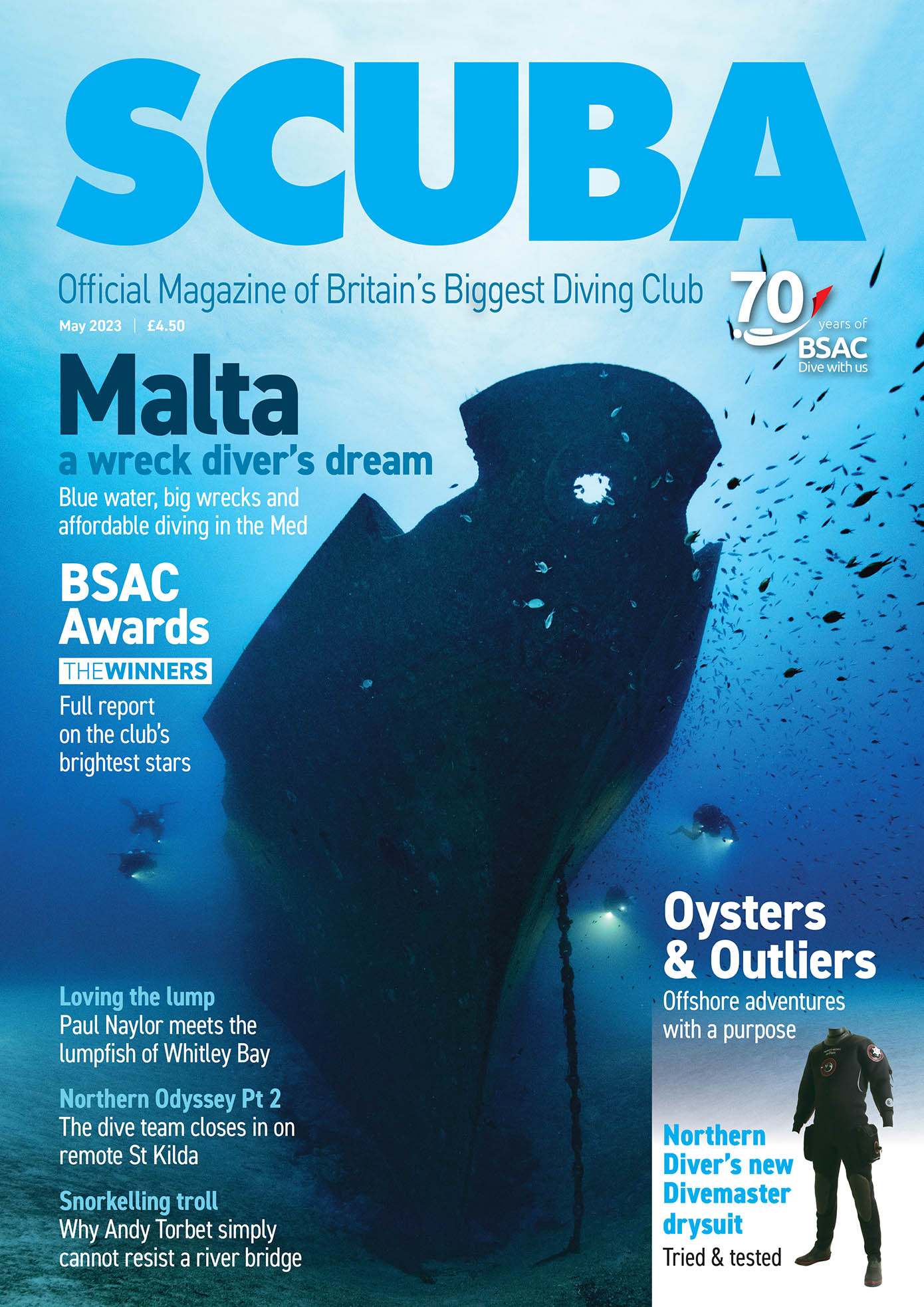Front cover for iSCUBA magazine May 2023 Issue