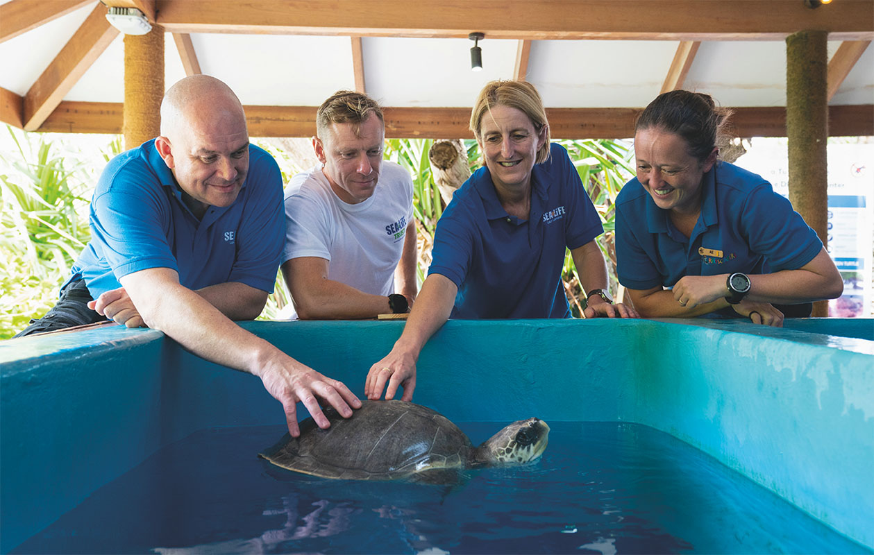 Andy, along with the team from SeaLife Loch Lomond, meet April