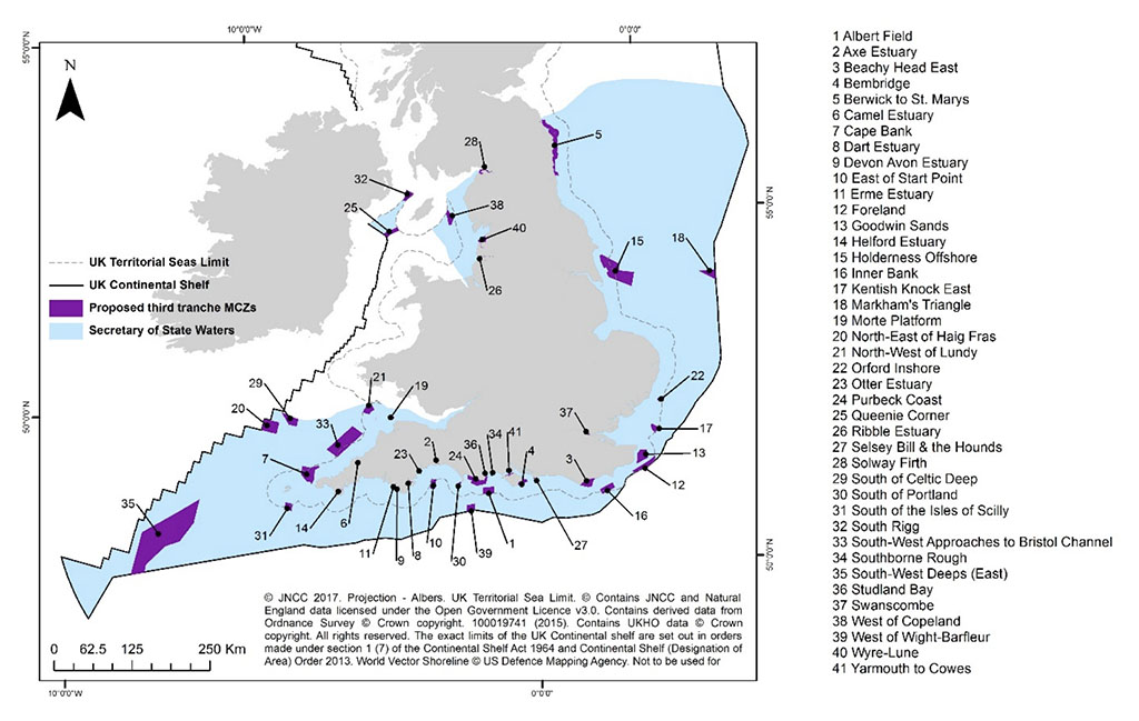 Proposed new MCZs in English and offshore Northern Irish waters