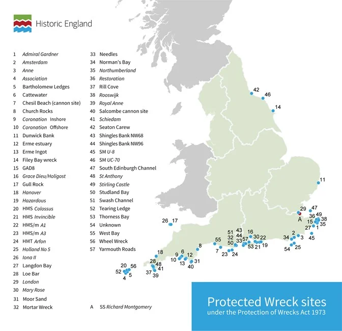 Protected wreck sites