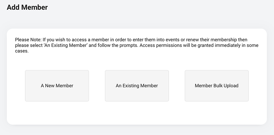 Register a new member
