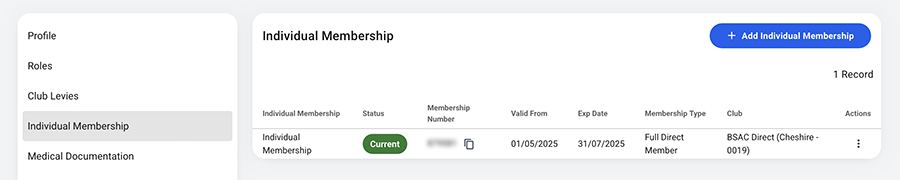 Renew membership 1
