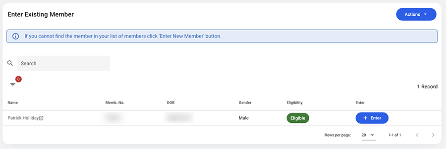 Member record