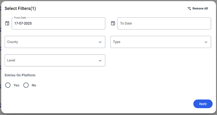 Course filters