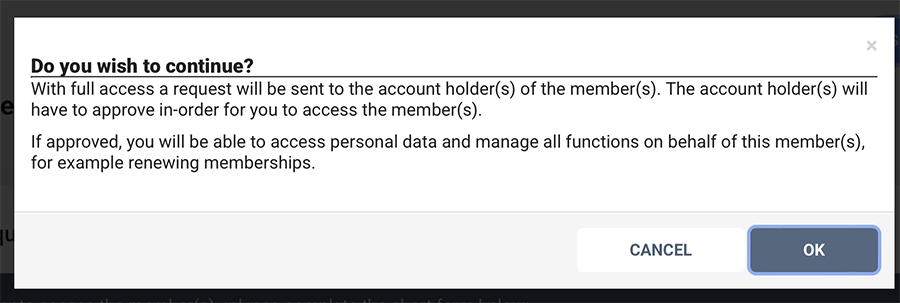 Confirmation screen