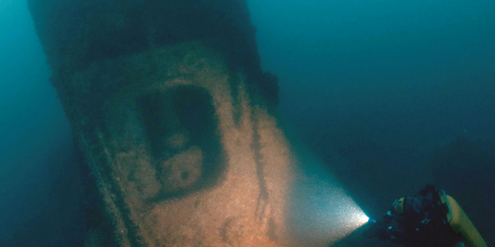 The Cochran boiler on Dallas City – this was to prove pivotal in the identification of the wreck