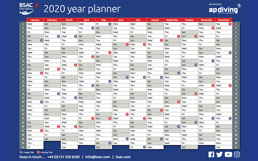 bsac s 2020 year planner is now available to download yearly planner 2020